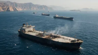 تباطؤ حاد في حركة الشحن عبر مضيق هرمز بعد هجمات على ناقلات النفط